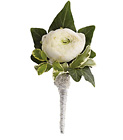 Blissful White Boutonniere from Olney's Flowers of Rome in Rome, NY
